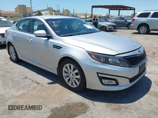 2015 Kia Optima LX with VIN 5XXGM4A76FG508082, listed as a IAAI auction lot 42759188 with 73,153 mi miles and . Bid and sale history available at DreamBid. Image 1.