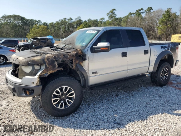 2014 Ford F-150 SVT Raptor with VIN 1FTFW1R6XEFC93674, listed as a Copart auction lot 47443025 with Not Provided miles and Salvage Title. Bid and sale history available at carsss.com. Image 1.