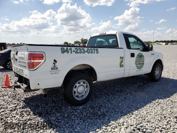 2013 Ford F-150 XL with VIN 1FTNF1CF1DKE06924, listed as a Copart auction lot 54252525 with 222,384 mi miles and Salvage title. Bid and sale history available at DreamBid. Image 3.
