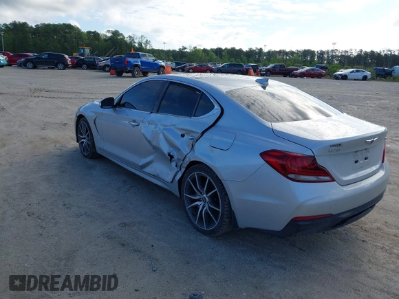2019 Genesis G70 2.0T Advanced with VIN KMTG44LA2KU029902, listed as a IAAI auction lot 41977468 with 43,365 mi miles. Bid and sale history available at carsss.com. Image 3.