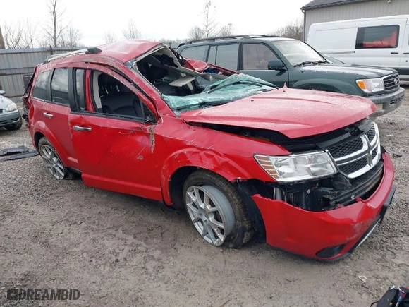 2014 Dodge Journey Limited with VIN 3C4PDDDG7ET185644, listed as a IAAI auction lot 41478679 with 174,195 mi miles. Bid and sale history available at carsss.com. Image 1.