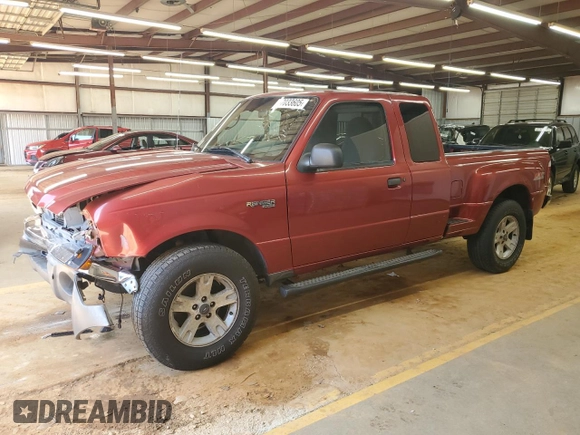 2003 Ford Ranger XL Fleet with VIN 1FTZR45E23PB21049, listed as a Copart auction lot 57033605 with 152,889 mi miles and Salvage title. Bid and sale history available at DreamBid. Image 1.