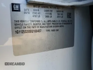 2014 Chevrolet Impala LT with VIN 1G1125S30EU168457, listed as a Copart auction lot 48887085 with 95,124 mi miles and Salvage Title. Bid and sale history available at DreamBid. Image 12.