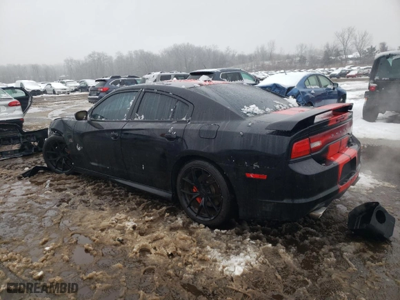 2012 Dodge Charger SRT8 with VIN 2C3CDXEJ5CH270082, listed as a Copart auction lot 53375275 with 213,799 mi miles and Salvage Title. Bid and sale history available at carsss.com. Image 2.