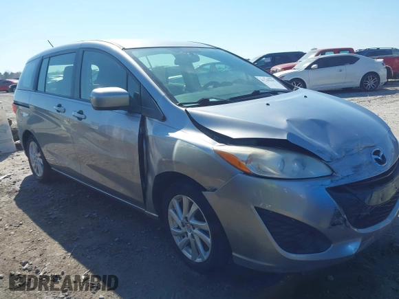 2012 Mazda 5 Sport with VIN JM1CW2BL3C0125660, listed as a IAAI auction lot 41595395 with 163,953 mi miles. Bid and sale history available at carsss.com. Image 1.