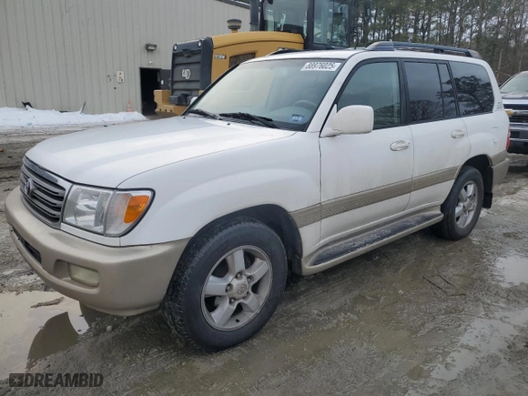 2004 Toyota Land Cruiser with VIN JTEHT05JX42067402, listed as a Copart auction lot 88976025 with 350,518 mi miles and Salvage Title. Bid and sale history available at carsss.com. Image 1.