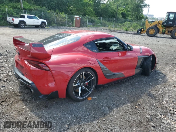 2021 Toyota Supra 3.0 с VIN WZ1DB0C03MW038964, выставлен на аукционе Copart как лот 61932835 с пробегом 24 556 миль миль и Списание • Salvage title. История ставок и продаж доступна на DreamBid. Изображение 3.