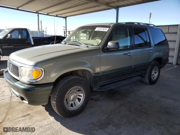 1999 Mercury Mountaineer with VIN 4M2ZU55P0XUJ06301, listed as a Copart auction lot 81357924 with 181,750 mi miles and Salvage Title. Bid and sale history available at carsss.com. Image 1.
