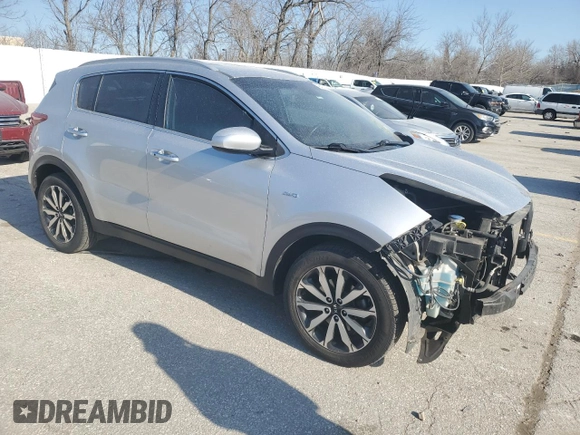 2017 Kia Sportage EX with VIN KNDPNCAC3H7071867, listed as a Copart auction lot 48425195 with 145,237 mi miles and Salvage title. Bid and sale history available at DreamBid. Image 4.