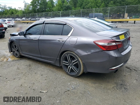 2016 Honda Accord Sport with VIN 1HGCR2F55GA116883, listed as a Copart auction lot 57898515 with 233,007 mi miles and Salvage title. Bid and sale history available at DreamBid. Image 2.