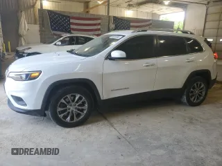 2019 Jeep Cherokee Latitude Plus z VIN 1C4PJLLB8KD144983, wystawiony jako Copart lot #55091865 z przebiegiem 176 296 mil mil oraz Szkoda całkowita • Salvage title. Historia ofert i sprzedaży dostępna na DreamBid. Obrazek 1.