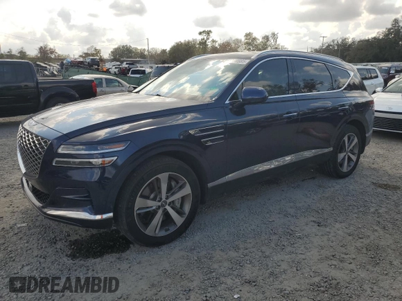 2023 Genesis GV80 with VIN KMUHBDSB3PU121883, listed as a Copart auction lot 43730985 with 45,481 mi miles and Non repairable. Bid and sale history available at DreamBid. Image 1.