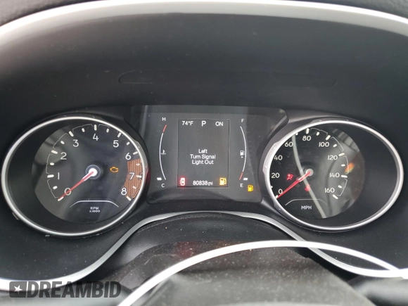 2018 Jeep Compass Sport with VIN 3C4NJCAB2JT214982, listed as a Copart auction lot 78254674 with 80,838 mi miles and Salvage Title. Bid and sale history available at carsss.com. Image 9.