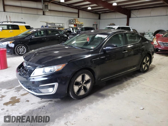 2013 Kia Optima Hybrid LX with VIN KNAGM4AD9D5060618, listed as a Copart auction lot 72752864 with 127,521 mi miles and Salvage Title. Bid and sale history available at carsss.com. Image 1.