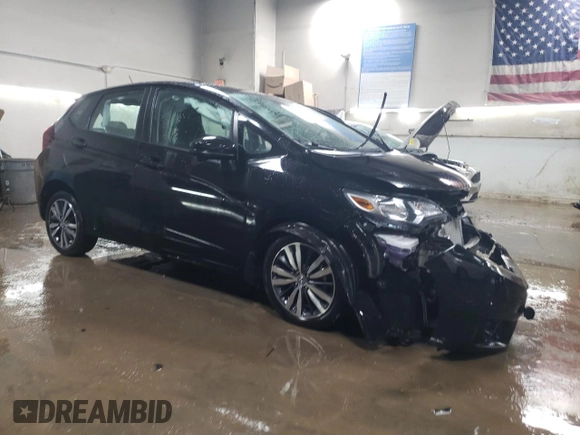 2015 Honda Fit EX-L with VIN 3HGGK5H82FM773785, listed as a Copart auction lot 47592625 with 26,997 mi miles and Salvage Title. Bid and sale history available at carsss.com. Image 4.