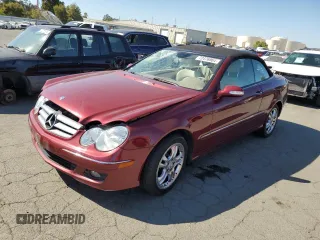 2007 Mercedes-Benz CLK-Class 3.5L with VIN WDBTK56F47F230081, listed as a Copart auction lot 72476964 with 100,923 mi miles and Salvage Title. Bid and sale history available at carsss.com. Image 1.