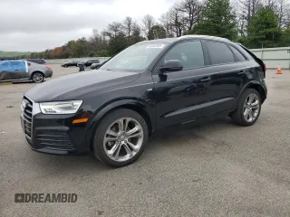 2018 Audi Q3 Premium with VIN WA1ECCFS7JR015674, listed as a Copart auction lot 64042085 with 26,665 mi miles and Salvage title. Bid and sale history available at DreamBid. Image 1.