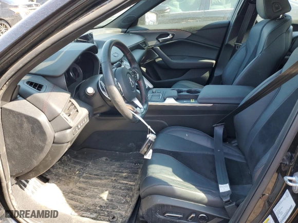 2023 Acura TLX w/A-Spec Package with VIN 19UUB6F58PA800035, listed as a Copart auction lot 47966865 with 35,977 mi miles and Salvage Title. Bid and sale history available at carsss.com. Image 7.