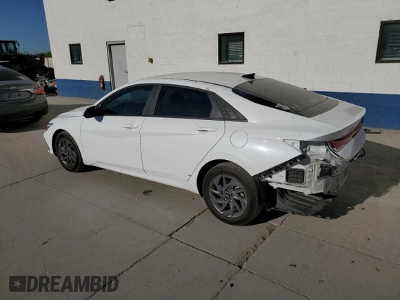 2024 Hyundai Elantra SEL with VIN KMHLM4DG4RU647339, listed as a Copart auction lot 61629065 with 37,322 mi miles and Salvage title. Bid and sale history available at DreamBid. Image 2.