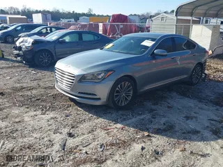 2016 Hyundai Genesis 3.8L with VIN KMHGN4JEXGU131372, listed as a IAAI auction lot 41091057 with 111,229 mi miles. Bid and sale history available at carsss.com. Image 2.