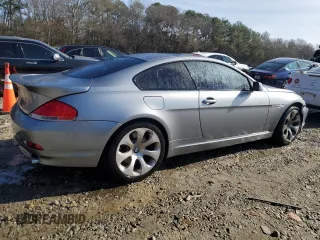 2005 BMW 6 Series 645Ci with VIN WBAEH73495B193487, listed as a Copart auction lot 88299505 with 57,967 mi miles and Salvage Title. Bid and sale history available at carsss.com. Image 3.