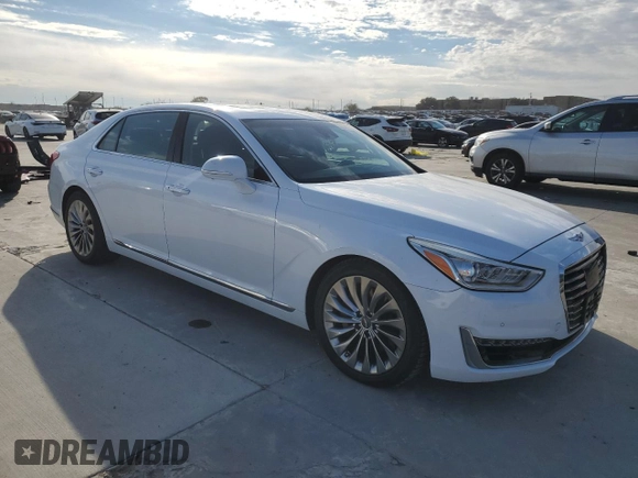 2019 Genesis G90 z VIN KMTF54JH3KU054168, wystawiony jako Copart lot #83710824 z przebiegiem 39 347 mil mil oraz Szkoda całkowita • Salvage title. Historia ofert i sprzedaży dostępna na DreamBid. Obrazek 4.
