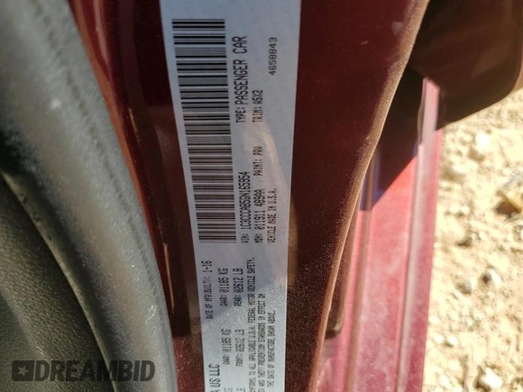 2016 Chrysler 200 Limited with VIN 1C3CCCAB5GN165954, listed as a Copart auction lot 47547835 with 155,645 mi miles and Salvage Title. Bid and sale history available at DreamBid. Image 14.