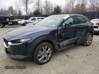 2023 Mazda CX-30 2.5 S Carbon Edition with VIN 3MVDMBCM5PM507711, listed as a Copart auction lot 48982325 with 42,759 mi miles and Salvage Title. Bid and sale history available at carsss.com. Image 1.