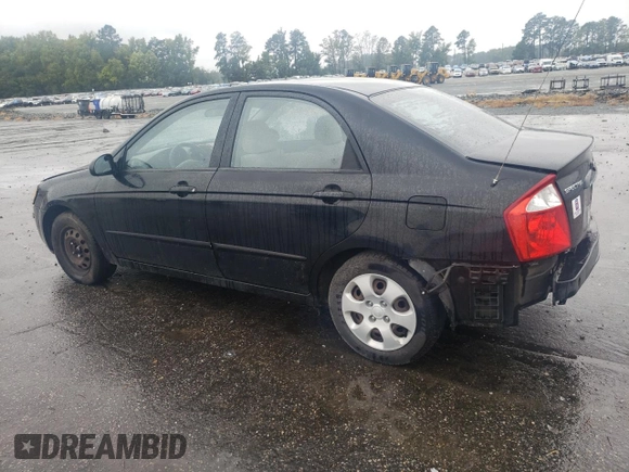 2005 Kia Spectra LX with VIN KNAFE121055134568, listed as a Copart auction lot 71541244 with 146,751 mi miles and Salvage Title. Bid and sale history available at carsss.com. Image 2.