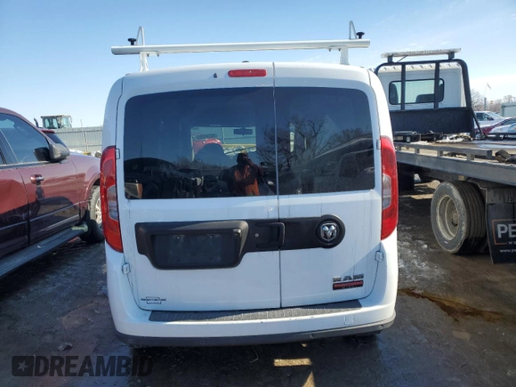 2017 Ram ProMaster City Cargo Van Tradesman SLT with VIN ZFBERFBB6H6E13231, listed as a Copart auction lot 88244205 with 109,092 mi miles and Salvage Title. Bid and sale history available at carsss.com. Image 6.