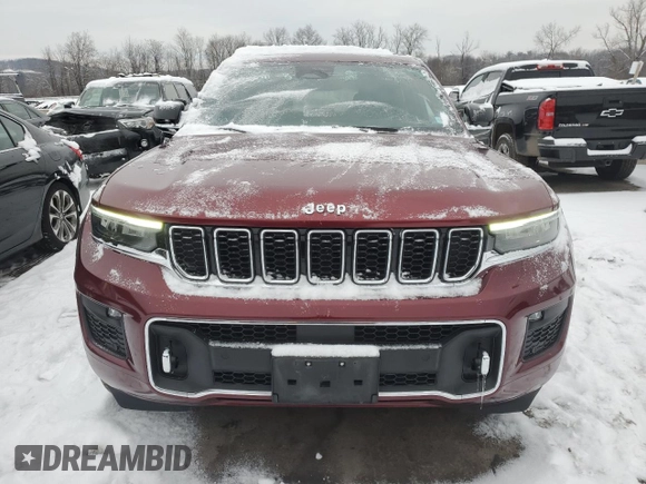 2022 Jeep Grand Cherokee Overland with VIN 1C4RJHDG8N8620405, listed as a Copart auction lot 86142484 with 40,989 mi miles and Salvage title. Bid and sale history available at DreamBid. Image 5.