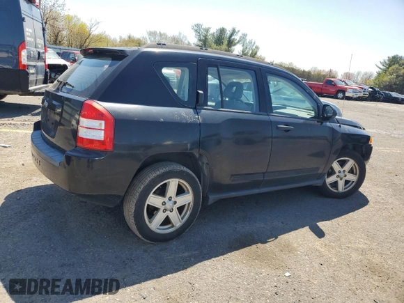 2007 Jeep Compass Sport with VIN 1J8FF47W97D431474, listed as a Copart auction lot 53713045 with 146,370 mi miles and Salvage Title. Bid and sale history available at carsss.com. Image 3.