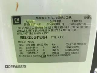 2012 GMC Acadia SL z VIN 1GKKRNEDXCJ185443, wystawiony jako IAAI lot #42164051 z przebiegiem 152 424 mil mil oraz . Historia ofert i sprzedaży dostępna na DreamBid. Obrazek 9.