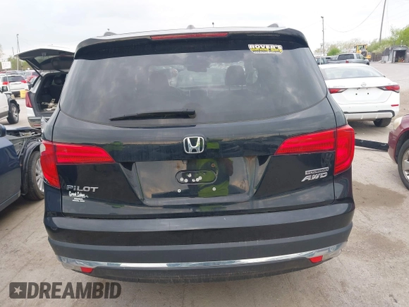 2017 Honda Pilot Touring with VIN 5FNYF6H93HB028122, listed as a IAAI auction lot 42130116 with 109,318 mi miles and . Bid and sale history available at DreamBid. Image 16.