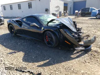 2018 Ferrari 488 z VIN ZFF79ALA6J0231860, wystawiony jako Copart lot #46477065 z przebiegiem Nie podano mil oraz Szkoda całkowita • Salvage title. Historia ofert i sprzedaży dostępna na DreamBid. Obrazek 4.