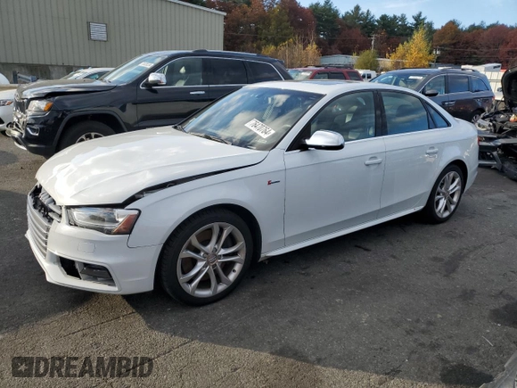 2014 Audi S4 Premium Plus with VIN WAUBGAFL9EA058571, listed as a Copart auction lot 76470764 with 154,090 mi miles and Salvage Title. Bid and sale history available at DreamBid. Image 1.