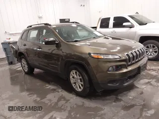 2015 Jeep Cherokee Sport with VIN 1C4PJMAB9FW595102, listed as a IAAI auction lot 41718244 with 95,059 mi miles. Bid and sale history available at carsss.com. Image 1.