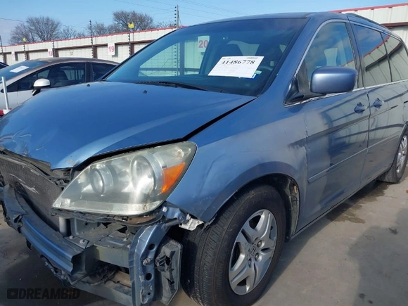 2007 Honda Odyssey EX-L with VIN 5FNRL38747B038229, listed as a IAAI auction lot 41486778 with 286538 miles. Bid and sale history available at carsss.com. Image 19.