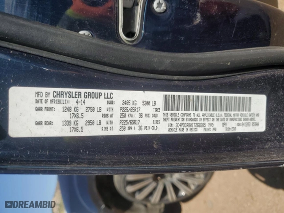 2014 Dodge Journey SE with VIN 3C4PDCAB0ET268285, listed as a Copart auction lot 52339905 with 138,835 mi miles and Clean Title. Bid and sale history available at carsss.com. Image 13.