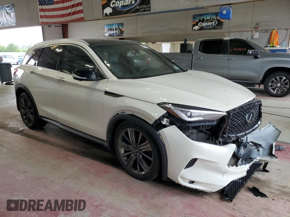 2020 Infiniti QX50 Luxe z VIN 3PCAJ5M35LF109871, wystawiony jako Copart lot #62479765 z przebiegiem 55 723 mil mil oraz Szkoda całkowita • Salvage title. Historia ofert i sprzedaży dostępna na DreamBid. Obrazek 4.