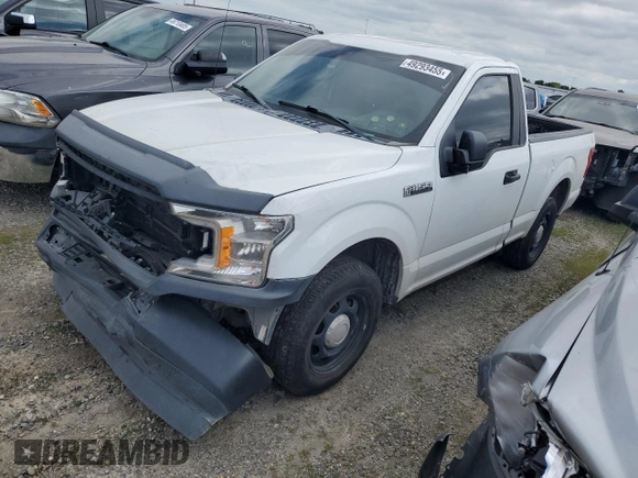 2018 Ford F-150 XL with VIN 1FTMF1CB7JFB12392, listed as a Copart auction lot 49293455 with 172,919 mi miles and Salvage Title. Bid and sale history available at carsss.com. Image 1.