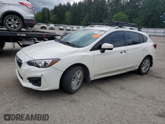 2017 Subaru Impreza Premium with VIN 4S3GTAB65H3703505, listed as a Copart auction lot 57729735 with 79,259 mi miles and Salvage title. Bid and sale history available at DreamBid. Image 1.