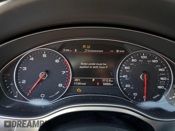 2015 Audi A6 Premium Plus with VIN WAUGFAFC1FN032131, listed as a Copart auction lot 56870595 with 59,958 mi miles and Salvage title. Bid and sale history available at DreamBid. Image 9.