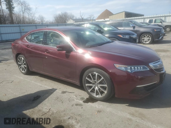 2015 Acura TLX V6 with VIN 19UUB2F37FA020307, listed as a Copart auction lot 48229895 with 69,128 mi miles and Salvage Title. Bid and sale history available at carsss.com. Image 4.