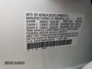 2023 Acura MDX w/A-Spec Package with VIN 5J8YE1H04PL029378, listed as a Copart auction lot 64363474 with 30,624 mi miles and Salvage Title. Bid and sale history available at carsss.com. Image 12.
