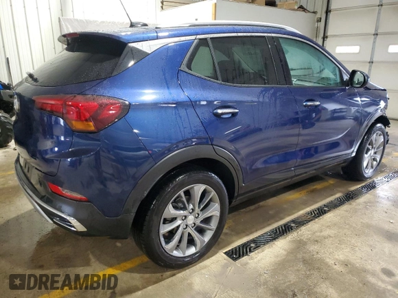 2023 Buick Encore GX Essence with VIN KL4MMGSL6PB096196, listed as a Copart auction lot 43538065 with 14,523 mi miles and Salvage title. Bid and sale history available at DreamBid. Image 3.