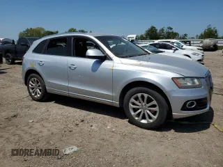 2013 Audi Q5 Premium with VIN WA1CFAFPXDA016741, listed as a Copart auction lot 52041075 with 0 mi miles and Salvage Title. Bid and sale history available at carsss.com. Image 4.