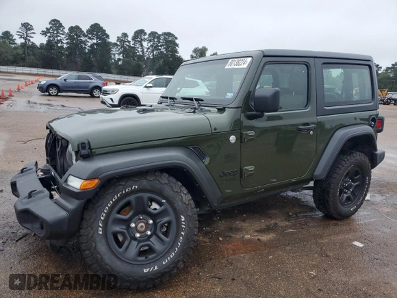 2021 Jeep Wrangler Sport with VIN 1C4GJXAGXMW701082, listed as a Copart auction lot 80138224 with 31,102 mi miles and Salvage Title. Bid and sale history available at DreamBid. Image 1.