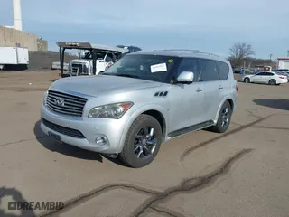 2014 Infiniti QX80 with VIN JN8AZ2NFXE9555130, listed as a IAAI auction lot 41661862 with 119,409 mi miles. Bid and sale history available at carsss.com. Image 17.