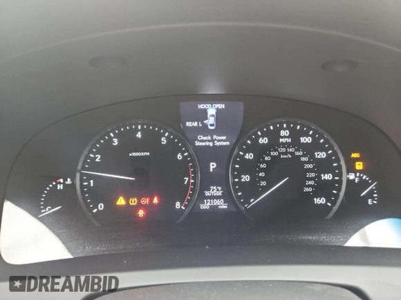 2016 Lexus LS 460 with VIN JTHBL5EF9G5141462, listed as a Copart auction lot 59148345 with 121,060 mi miles and Salvage title. Bid and sale history available at DreamBid. Image 9.